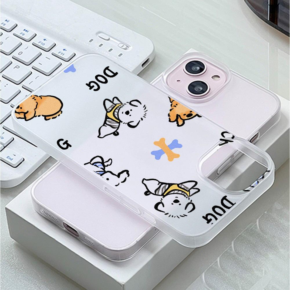 Mobile Phone Cases for iPhone 11 13 15 Pro Max 12 14 Pro Max Case iPhone 16 15 Plus 13 Pro 12 Frosted Texture Painted Cartoon Flowers