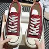 Student Spring and Autumn Korean version 2025 new muffin height-increasing low-top versatile thick-soled height-increasing shoes multi-color casua