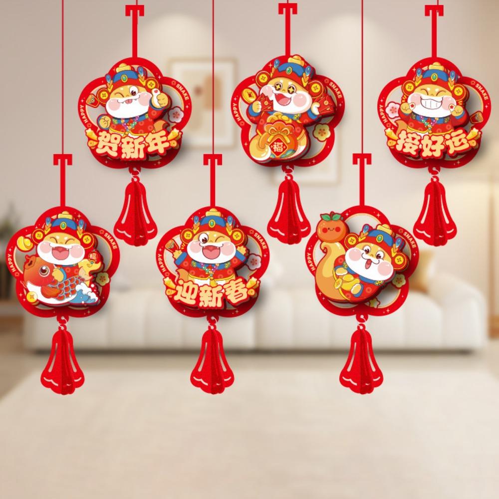 Cartoon Spring Festival Banner Garland Hanging Lunar Year Ornaments  For Home Shopping Mail