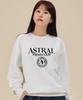 ASTRAL PROJECTION Lettering Logo Emblem Loose Fit Sweatshirt_White