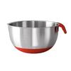 Kitchen Food Storage Nesting Bowls Silicone Bottom Airtight Lids Stainless Steel Salad Mixing Bowl With Handle Slicer