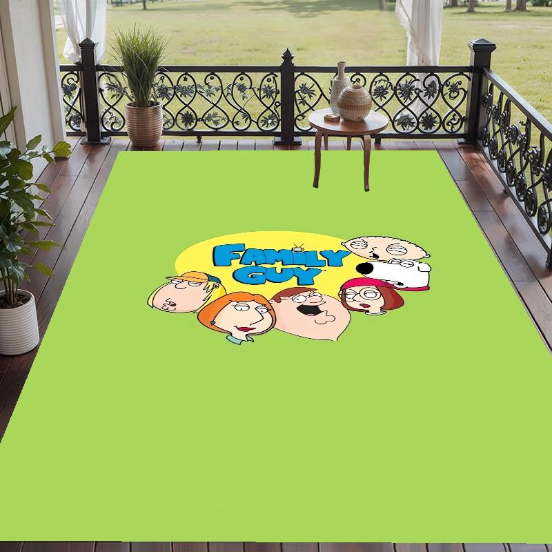Tappeto in Velluto di Cristallo con Design di Family Guy, Tappetino Antiscivolo Morbido per Decorazione Soggiorno Camera da Letto