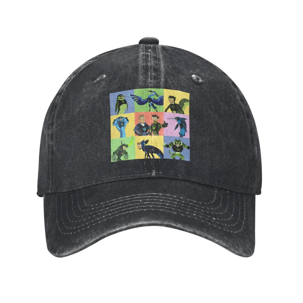 Wild Kratts Creature Powers Denim Fabric Cap Casual Baseball Caps Adjustable Hat Summer Unisex Baseball Hats