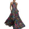 Women's Casual Floral Print Neck Jumpsuit