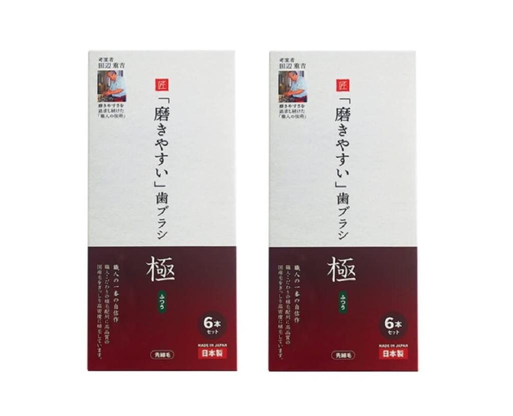 Toothbrush Craftsman Jukichi To Set X 2 [Value 2-Pack] Tanabe's LT-53 "Easy Clean" Toothbrush, Extra-Large (Regular), 6-Piece
