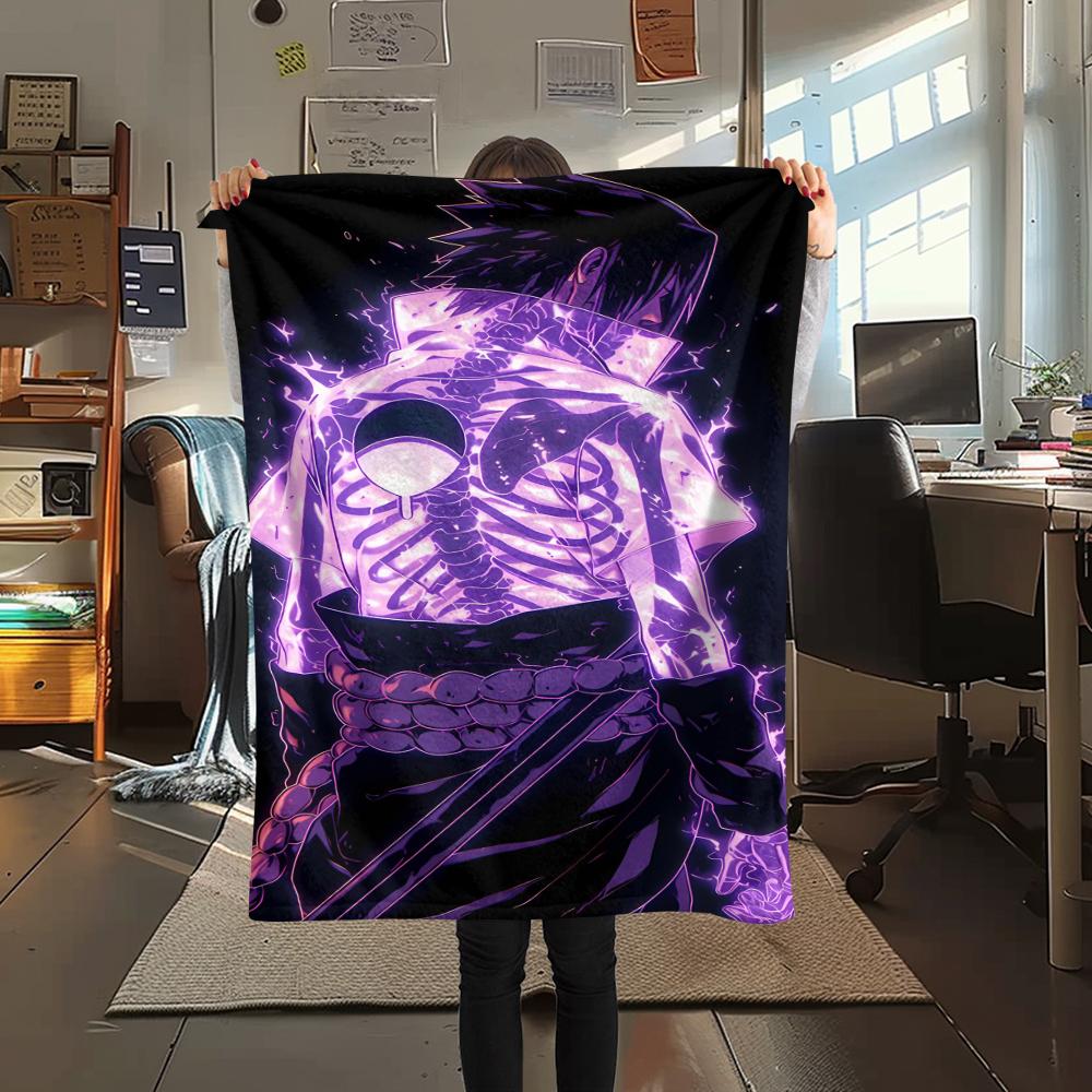 1Pc Cartoon Print Flannel Blanket, High Quality Comfortable for All Seasons, Home Decor, Warmth and Comfort, Perfect for Christmas Birthday Gift