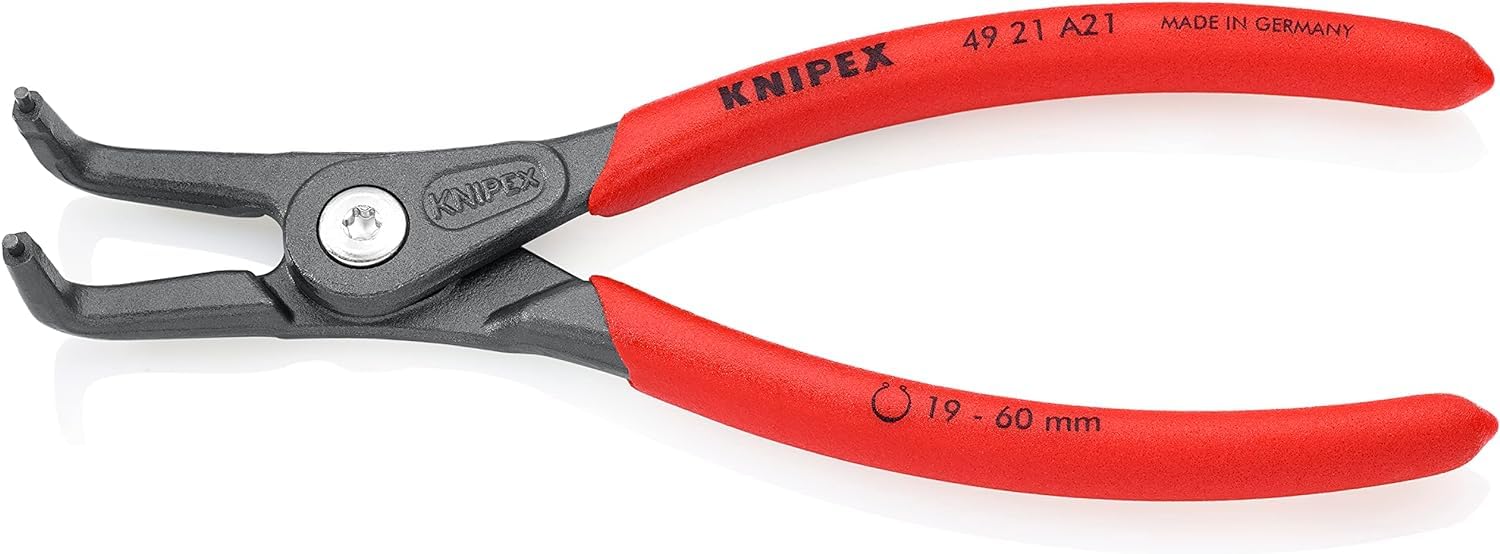 

KNIPEX 4921A21 90 degree snap ring pliers for shafts, 19-60mm чёрный