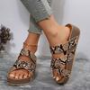 Large Size Casual Sandals Women's New Flat-bottomed Thick-soled One-word Cross Sandals