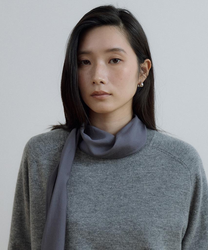 LINGSEOUL Wool Raglan Knit-Gray
