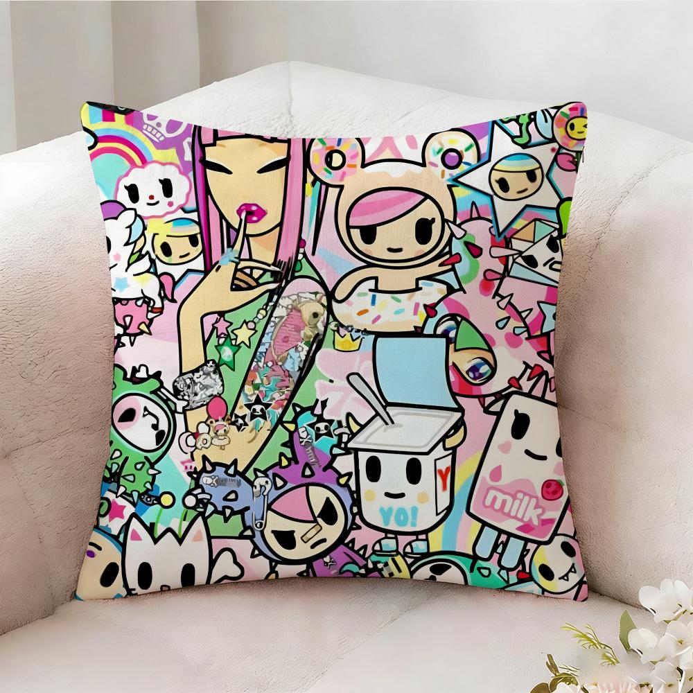 Ttokidokis Animation Pillow Case Pillowcase Doublesided Printed Sofa Cushion Bedroom Headboard Pillow