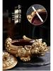 Golden Toad Resin Ashtray with Lid - Chinese Style Ornament for Home, Office, or Tea Table