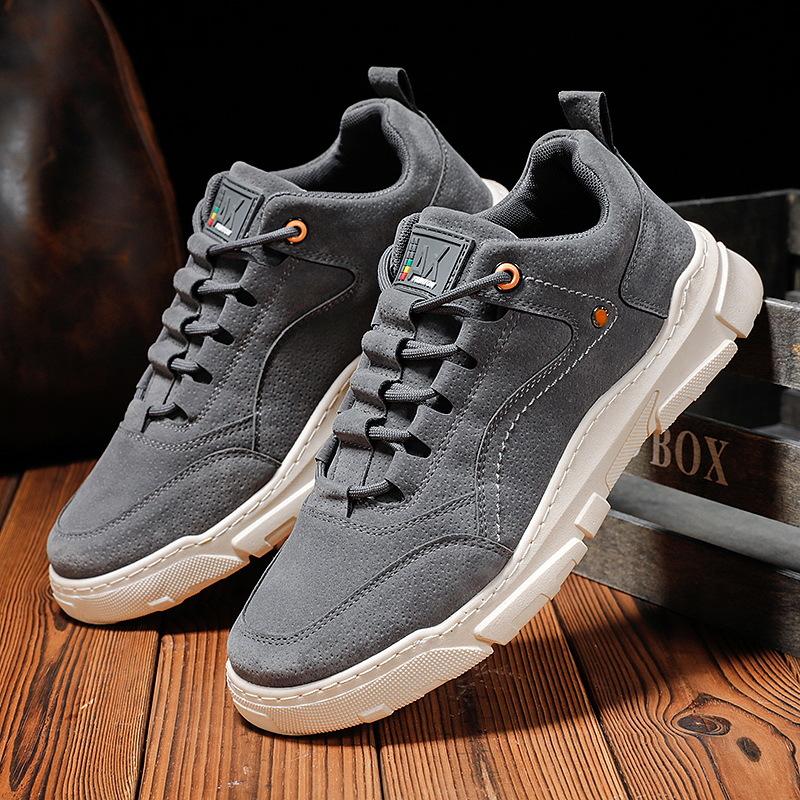 Winter Platform Boots Men Black Work Shoes Outdoor Sport Leather Low Top shoes Boot Fashion Running Shoe for Men 2024