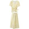 Sancai 2026 Women's New Chinese Style Tie-Waist Blouse & Skirt Three-Piece Set