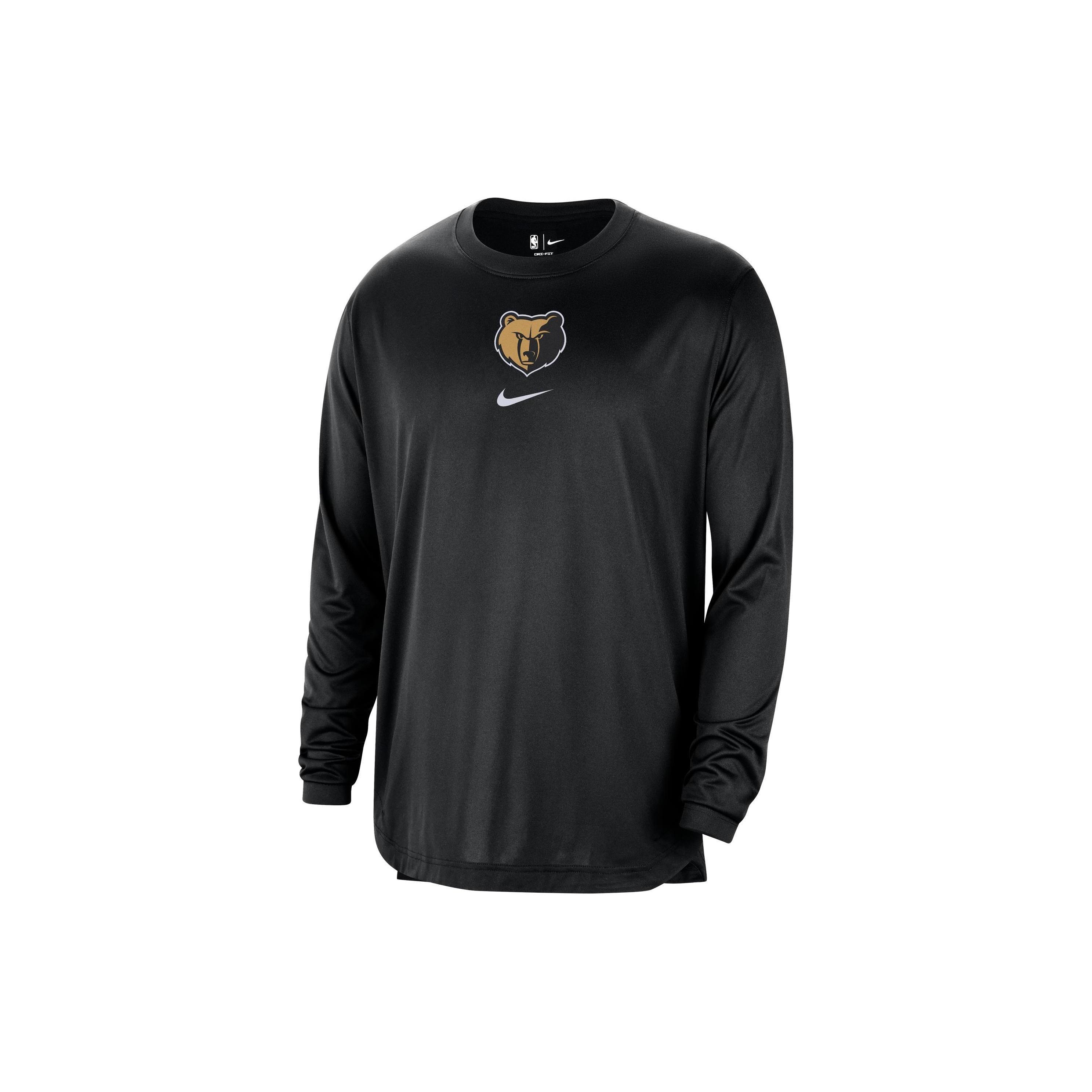 Nike x NBA Dri-Fit Memphis Grizzlies City Edition Long Sleeve  Black  Men s FB3599-010 S