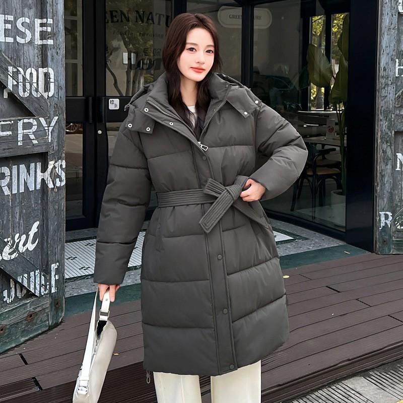 Womens Long Winter Hooded Cotton Padded Coat Over Knee Warm Slim Fit Outerwear 2026 Collection