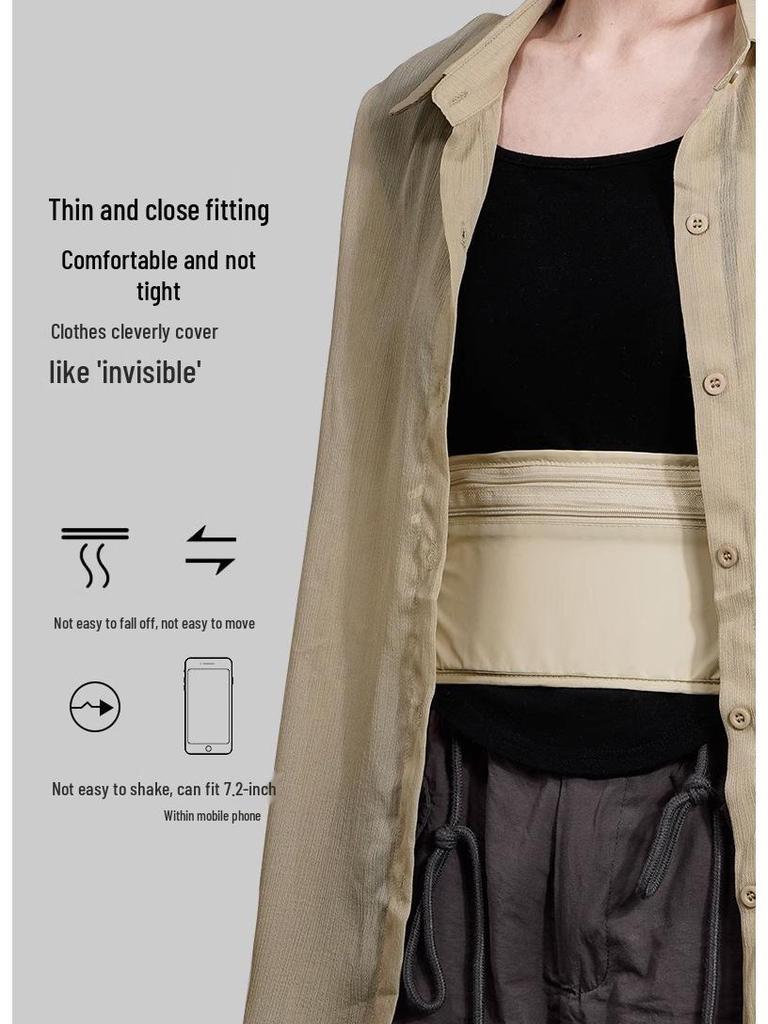 Unisex Anti-Theft Passport Waist Bag for Travel and Sports - Slim, Invisible, Secure