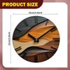 Holz Wanduhr Dekorativ Leise Ornament Geräuschlos für Zimmer Innen Einzugsgeschenk Zuhause