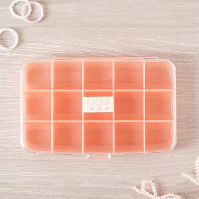Hergestellt in Japan Pure101 15-Fächer Aufbewahrungsbox Rosa