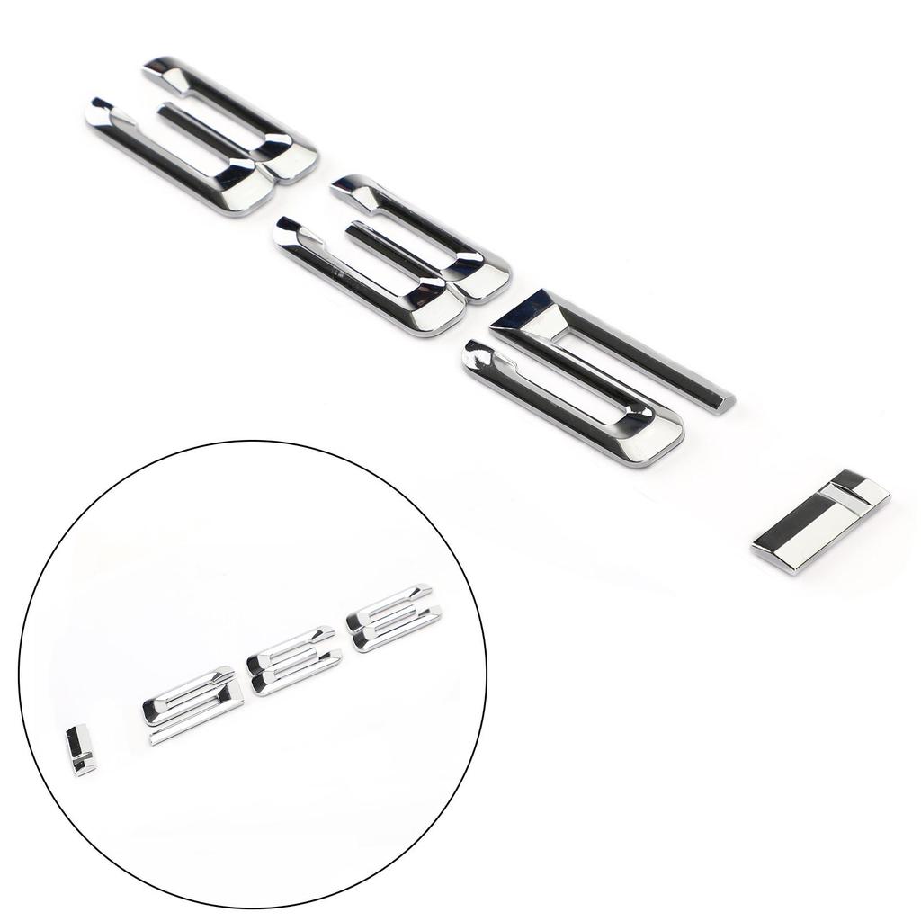 Heckklappe Namensschild Plakette Emblem Zahlen Buchstaben Aufkleber 328 i Passform 328i 335i 528i Chrom