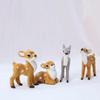 Mini Sika Deer Lying Ornament – Creative Fur Animal Model