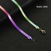 2/3/4/5mm Wide Women Stainless Steel Flat Blade Chain Necklace for Men Trendy Accessories Neck Choker Jewelry Gift