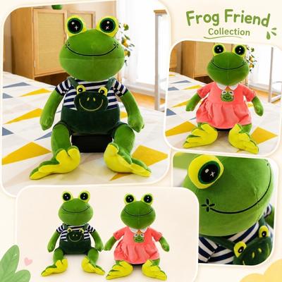 2pcs Plush Frog Toys Soft Stuffed Frog Dolls with Smiling Face Different Sizes Available 35cm/50cm/70cm Children's Plush Animal Gifts