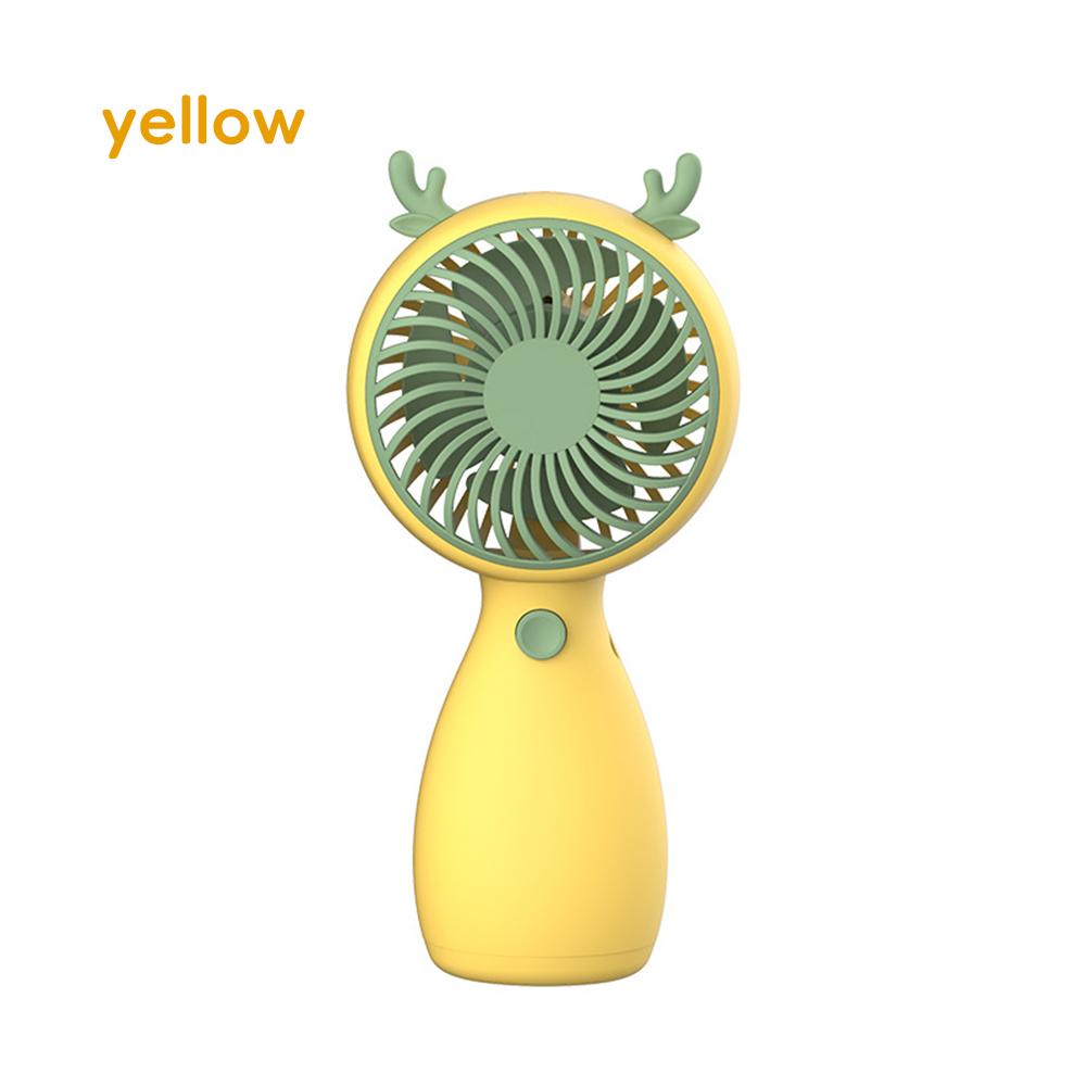 Fonken Cartoon Animal Ears Portable Mini Fan Rechargeable Handheld USB Fan Home Student Dorm Summer Camping Gadgets