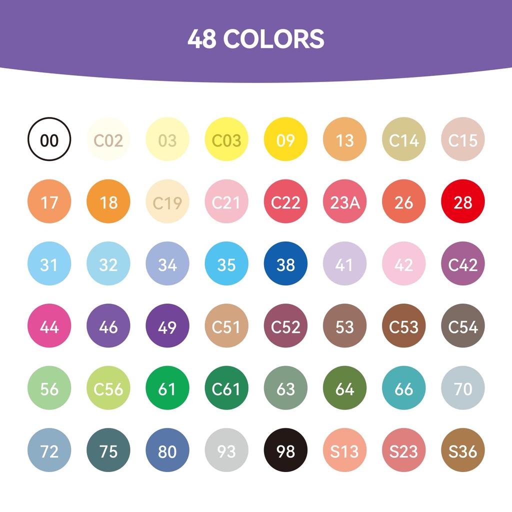 48 Colors Acrylic Markers Brush Tip Acrylic Paint Pens for Rock DIY Craft Art Supplies Painting, Glass, Stone, Wood, Ceramic, Fabric, &