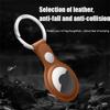 Kožené pouzdro Locator Tracker Měkký ochranný kryt Keychain proti ztrátě Kompatibilní pro Airtag (dvojnásobek