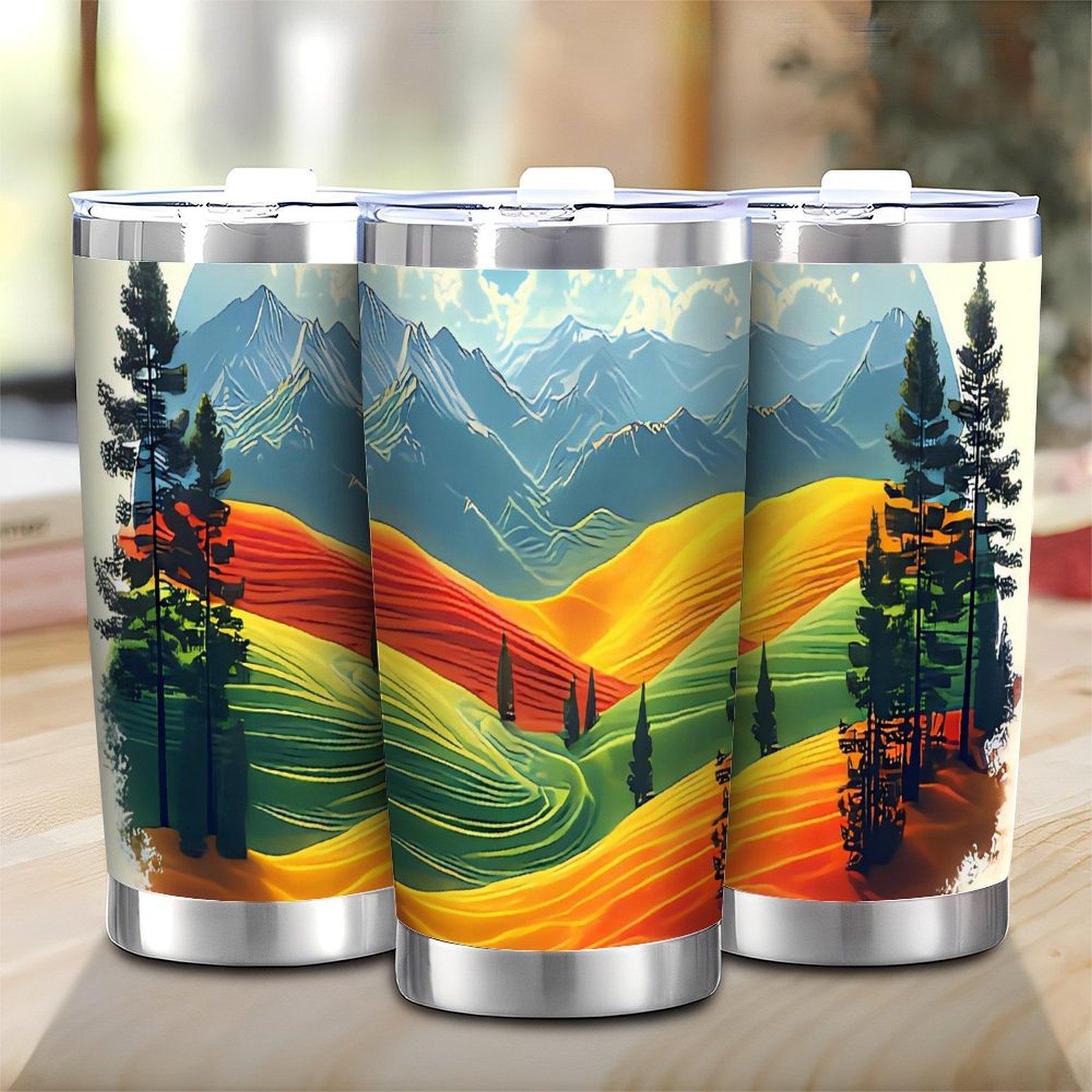 Contemporary Line Series 20oz Double Silver Side Insulated Drink Container 20oz(566.99g)