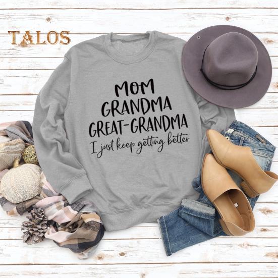 Toamnă Iarnă Hanorac pentru femei Imprimare cu litere Gât rotund Mâneci lungi Pulover liber Manșetă elastică Purtare zilnică Top casual