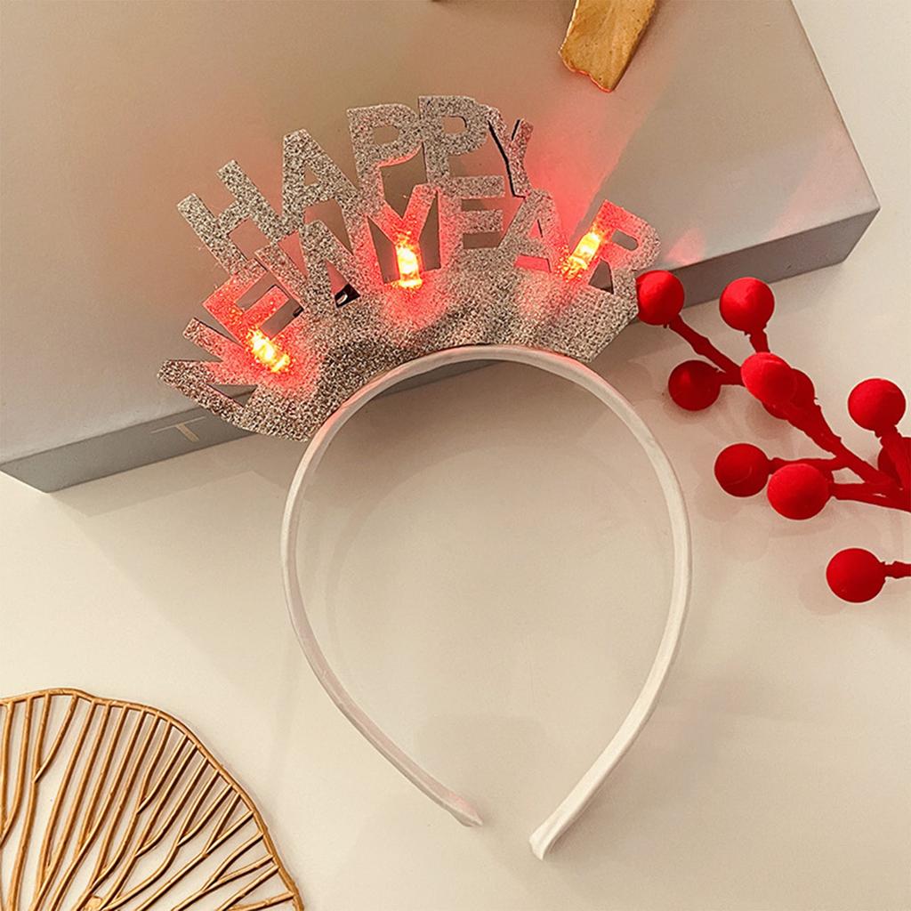LED Luminous Christmas Headband for All Age New Year Party Hairband Festive Celebration Party Props Holiday Hair Decors