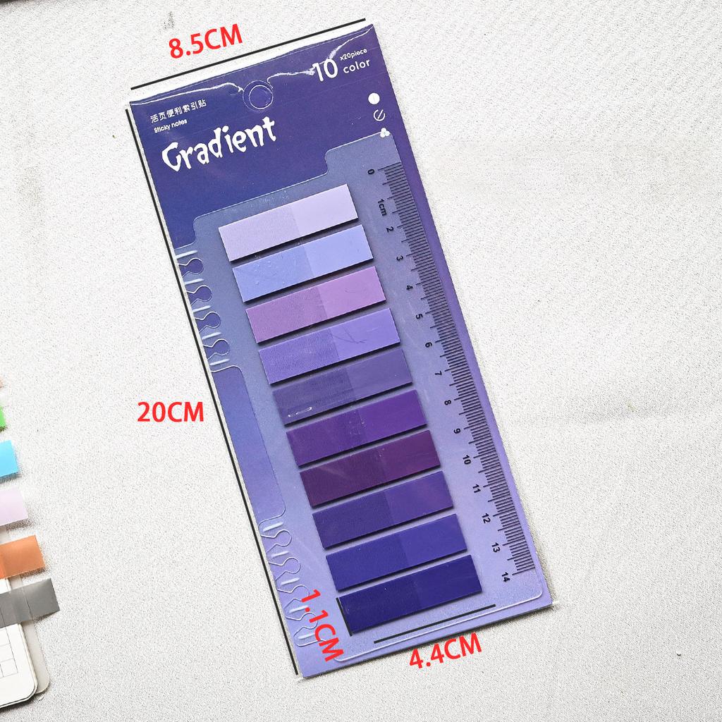 Solid Color Sticky Note Index Label Book Notebook Page Marker Paper Bookmark Tearable Waterproof Stationary Stickers