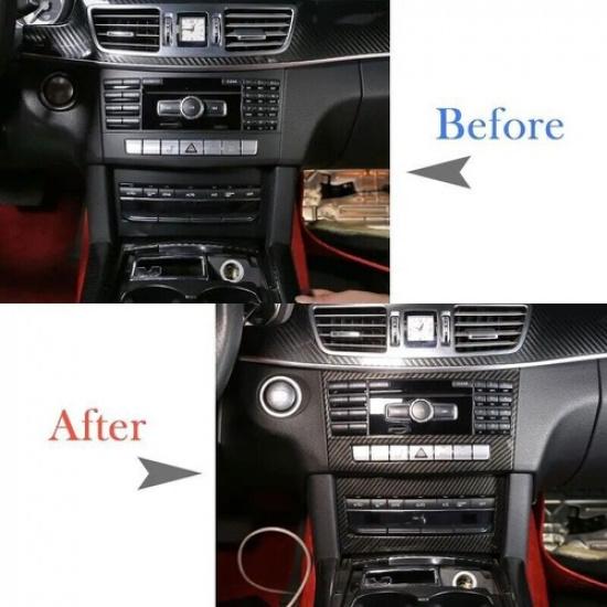 Car Central Control Volume CD Button Panel Cover For Benz E Class W212 2014-2015