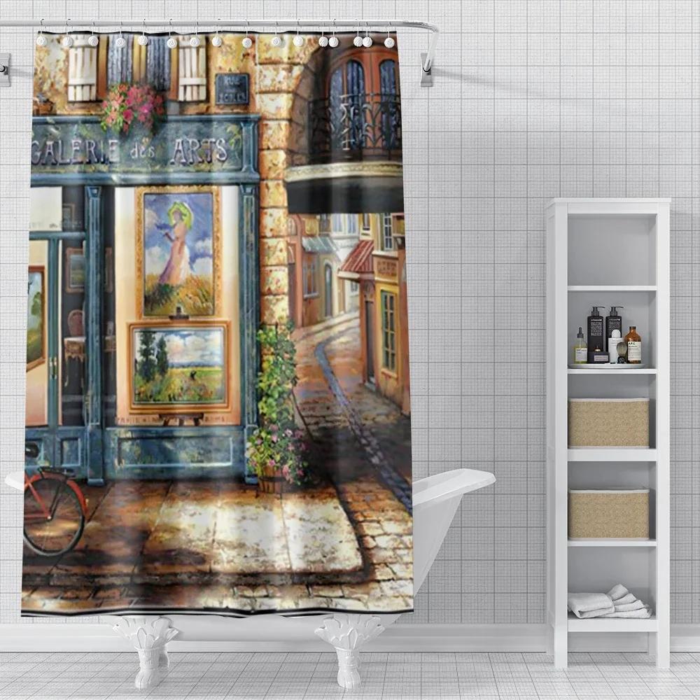 Home Shower Curtains for Bathroom Landscape Animals Waterproof Fabric Bathroom Curtains Modern Shower Curtain 180x200 240x200