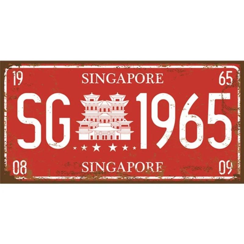 Retro Automobile Tin Signs, Vintage Car Metal Decor 15x30cm