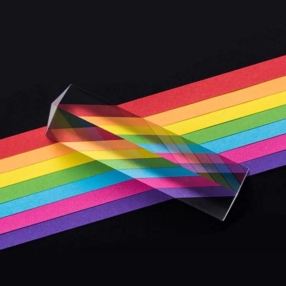 

2 PCS Refracted Light Triangular Prism Glass Color Prisms Physics Teaching Optical Prisms Children чорний