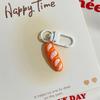 Keychain Pendant 1:1 Realistic Breakfast Food Shape Bag Charm Portable Resin Keyring with Metal Buckle