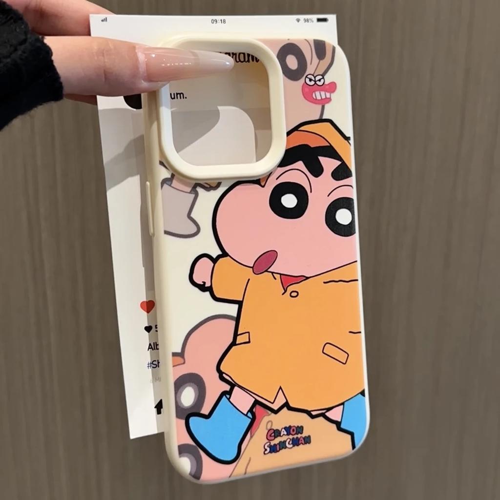Cute Crayon Shin-chan for iPhone Apple 16/17 Promax Phone Case 15 Liquid 13 Cute 14 Soft