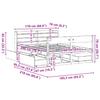 Solid Wood Bed without Mattress White 160x200 cm Pine Wood