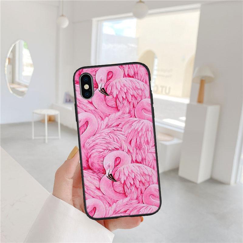 

CJ54 Flamingos Pink bird flower Soft Shell Phone Case for Redmi Note 8 9 Pro Max 9S 9T 9C NFC 8T 8A 10A A4 Redmi 10A