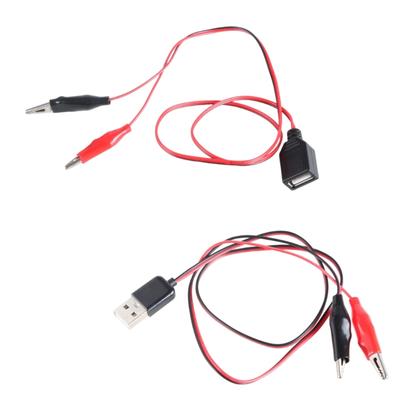 Napájecí kabel USB 5V se dvěma svorkami Testovací kabel 60 cm, podporuje až 5V 1,5A pro elektronická zařízení