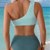 Women's New Color Cutout Sexy Bikini One Piece Swimsuit