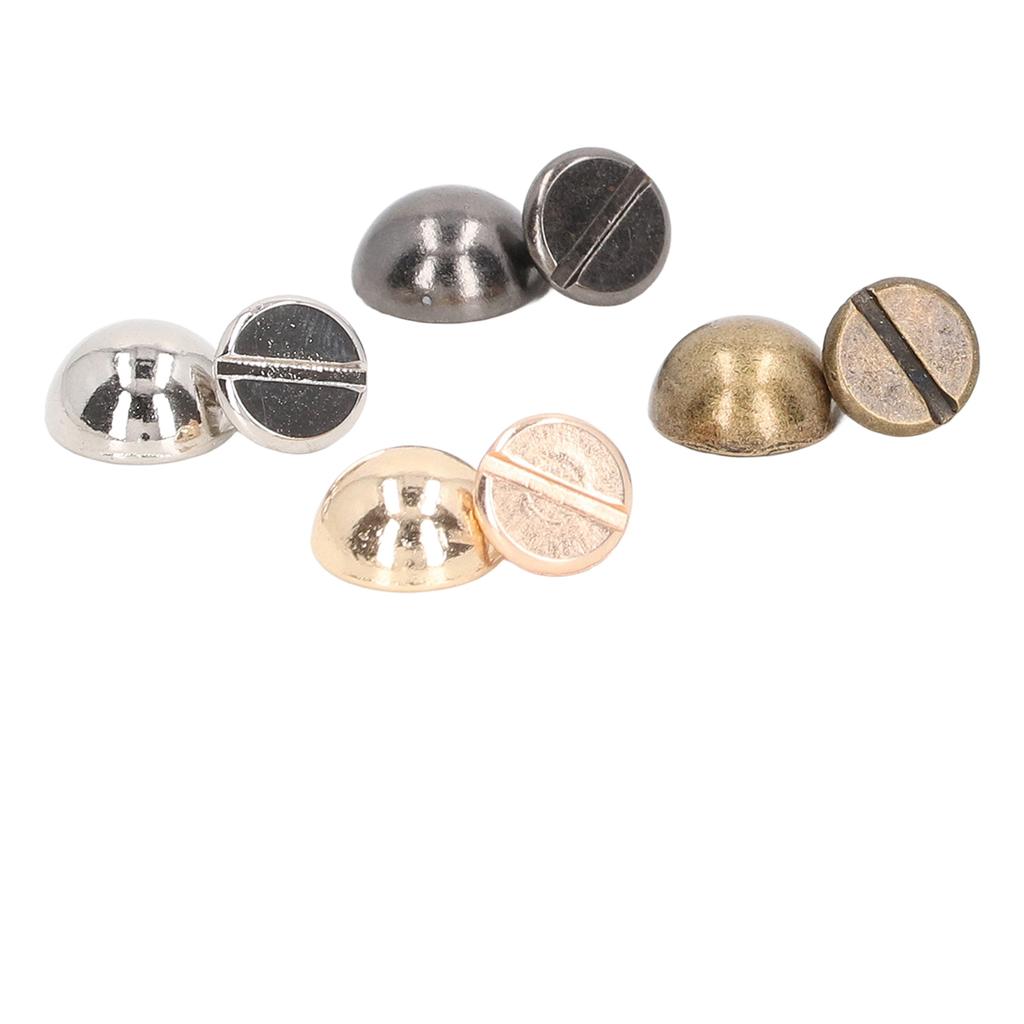 20 Sätze Schraubnieten mit Kuppelnieten Rostfrei 4 Farben Rundkopfnieten zum Verzieren von Kleidung Schuhen Taschen Tierhalsbändern