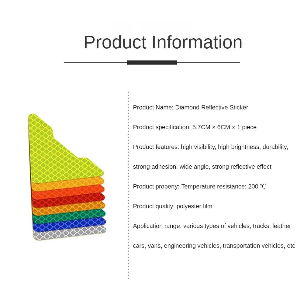 8PCS Car Door Stickers Universal Safety Warning Mark OPEN High Reflective Tape for Auto Accessories Exterior Bike Helmet Safety