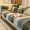 Cuscino per Divano Universale Quattro Stagioni in Ciniglia Antiscivolo Jacquard con Bordo Avvolgente Allargato Decorazione Asciugamano per Divano Soggiorno Copridivano