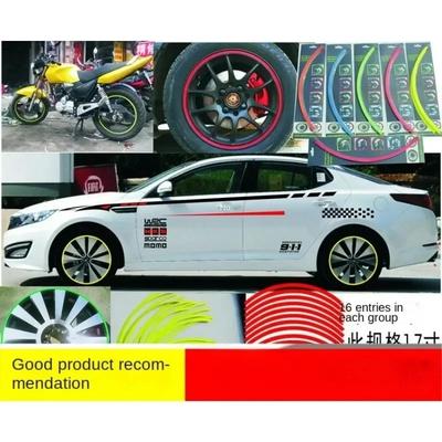 Motorrad Auto Reifen Aufkleber Zierstreifen Universal Reflektierend Fahrrad Rad Aufkleber Wasserdicht Motorrad Rad Felgenband 17"18"19"