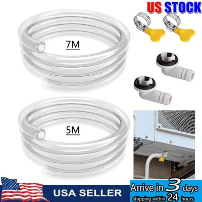 5/7M Air Conditioner Drain Hose Portable AC Drain Hose Connector Replacement for Mini-Split Window Air Conditioner Unit Parts