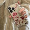 Retro Flowers Phone Case IPhone 16 Pro Max Case IPhone 15 13 11 12 14 Pro Max 14 15 16 Plus Rose Print Simple TPU Softshell
