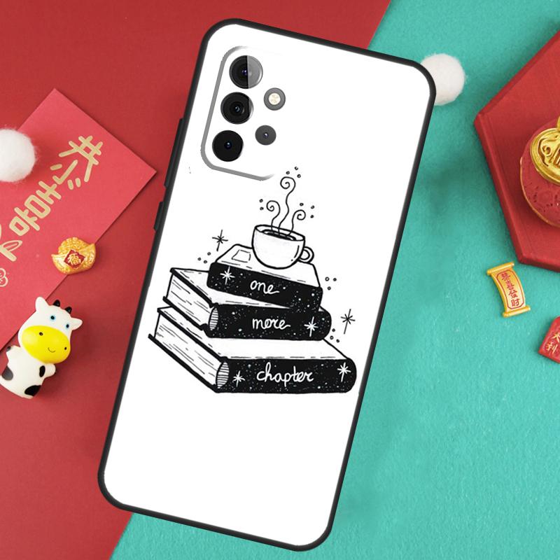 Books And Coffee Case For Samsung Galaxy A16 A26 A36 A56 A15 A35 A55 A14 A34 A54 A12 A32 A52 A13 A33 A53 A17
